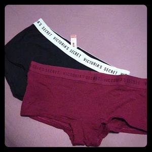 2 pairs! Victoria’s Secret. Shortie Size Large.